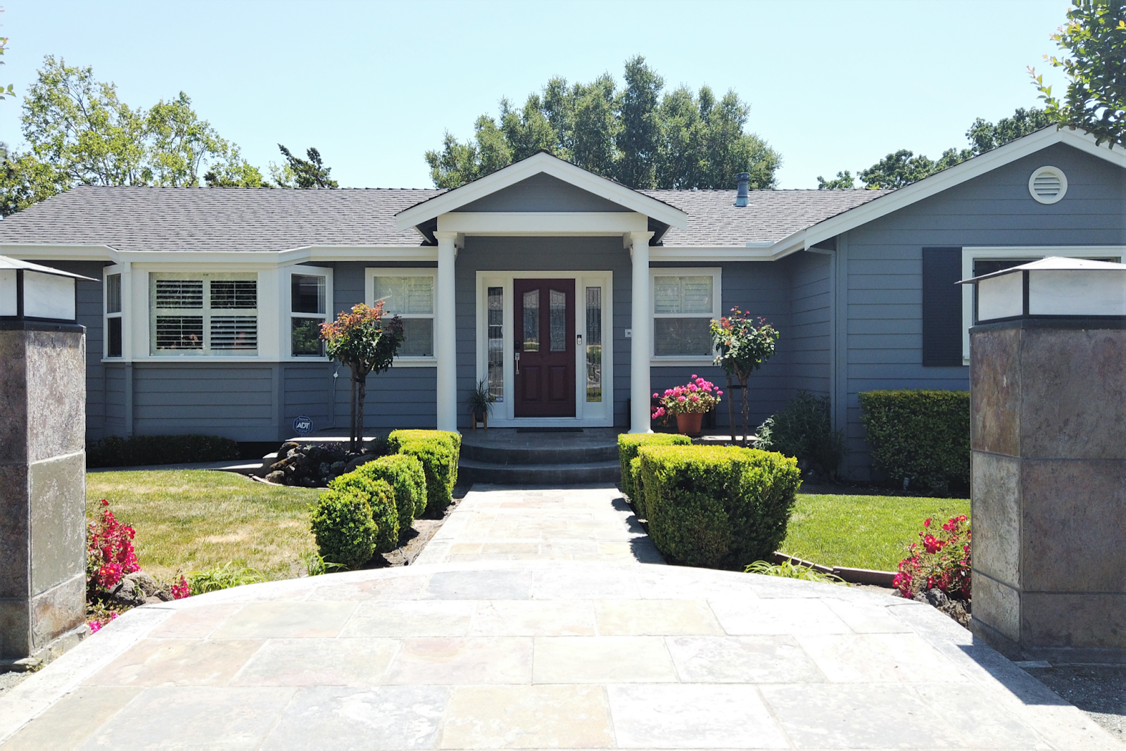 house painted blue