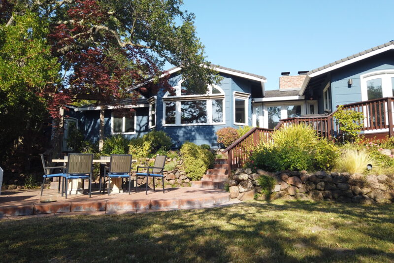Full exterior repaint, aerial view
